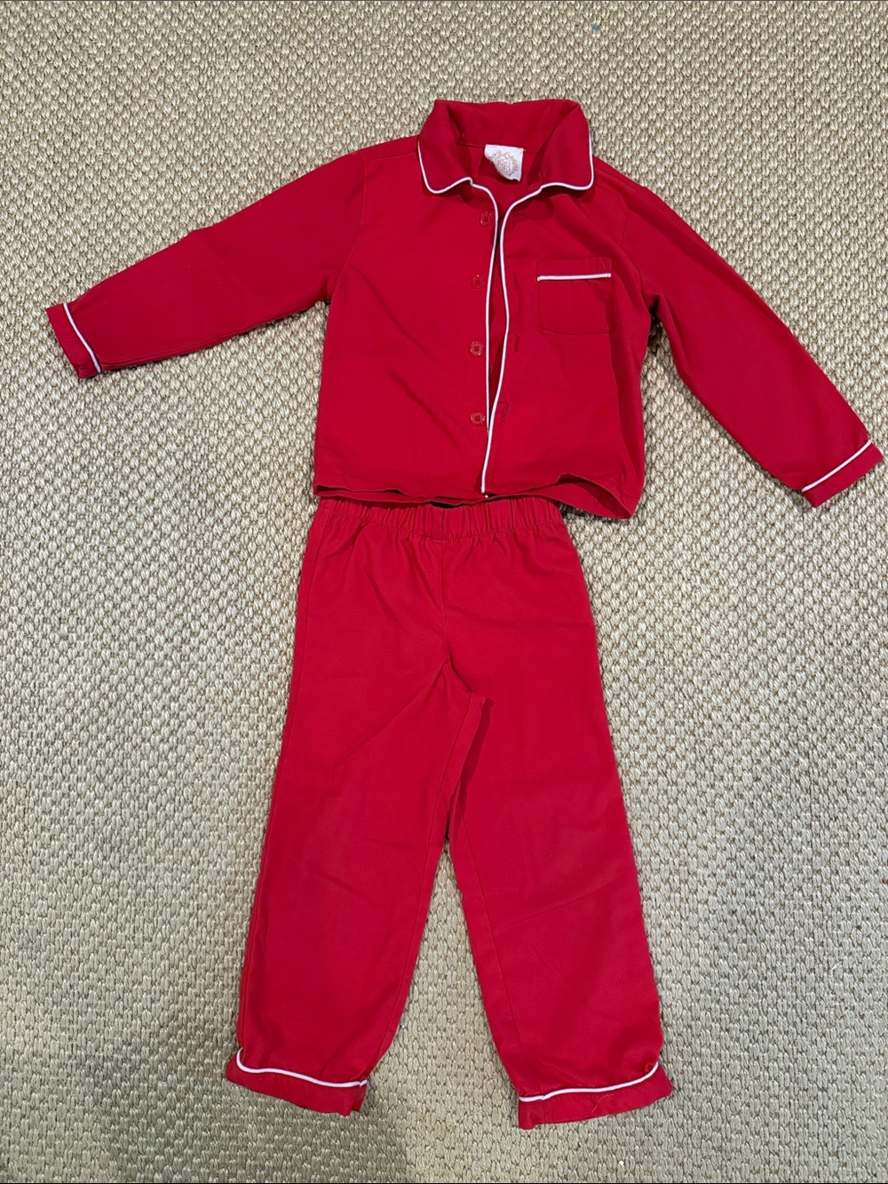 The Beaufort Bonnet Company Locks Little Man Pajama Set in Richmond Red